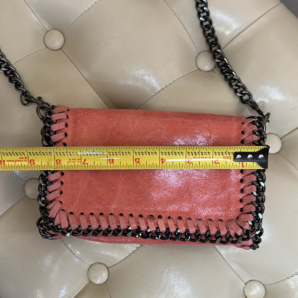 NEW Borse in Pelle genuine leather Chain-Trimmed Bag. - Picture 8 of 12